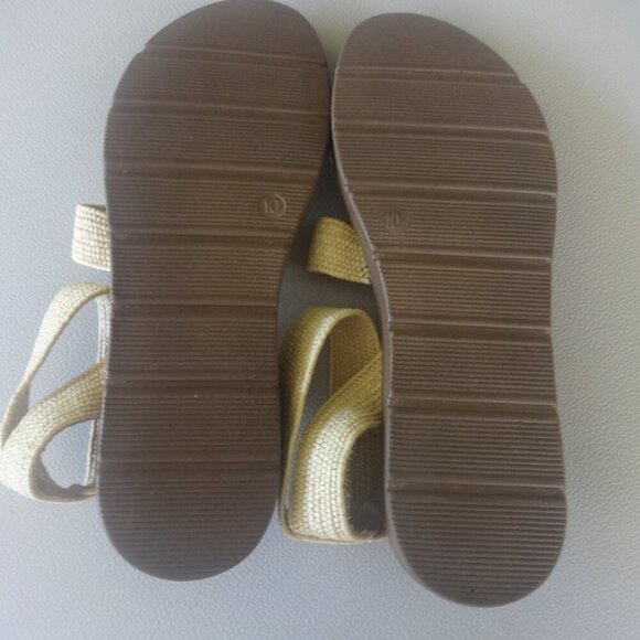 Steve Madden women's size 10 sandals, Raffia elastic wrap ankle straps, flexible - Picture 6 of 13